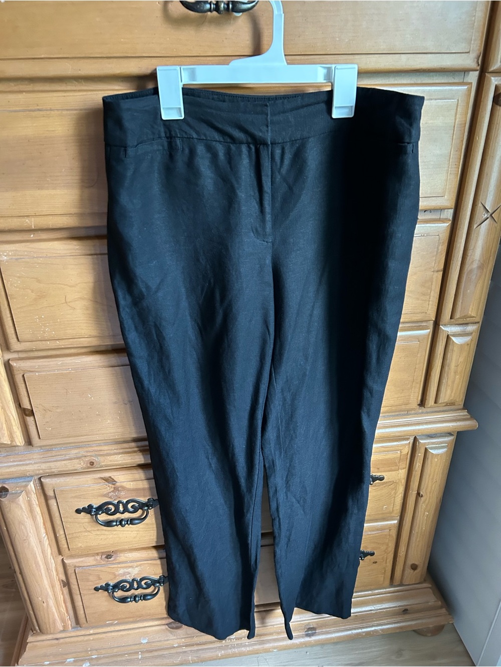 Liz Claiborne Black Linen Light Pants, “Audra”
